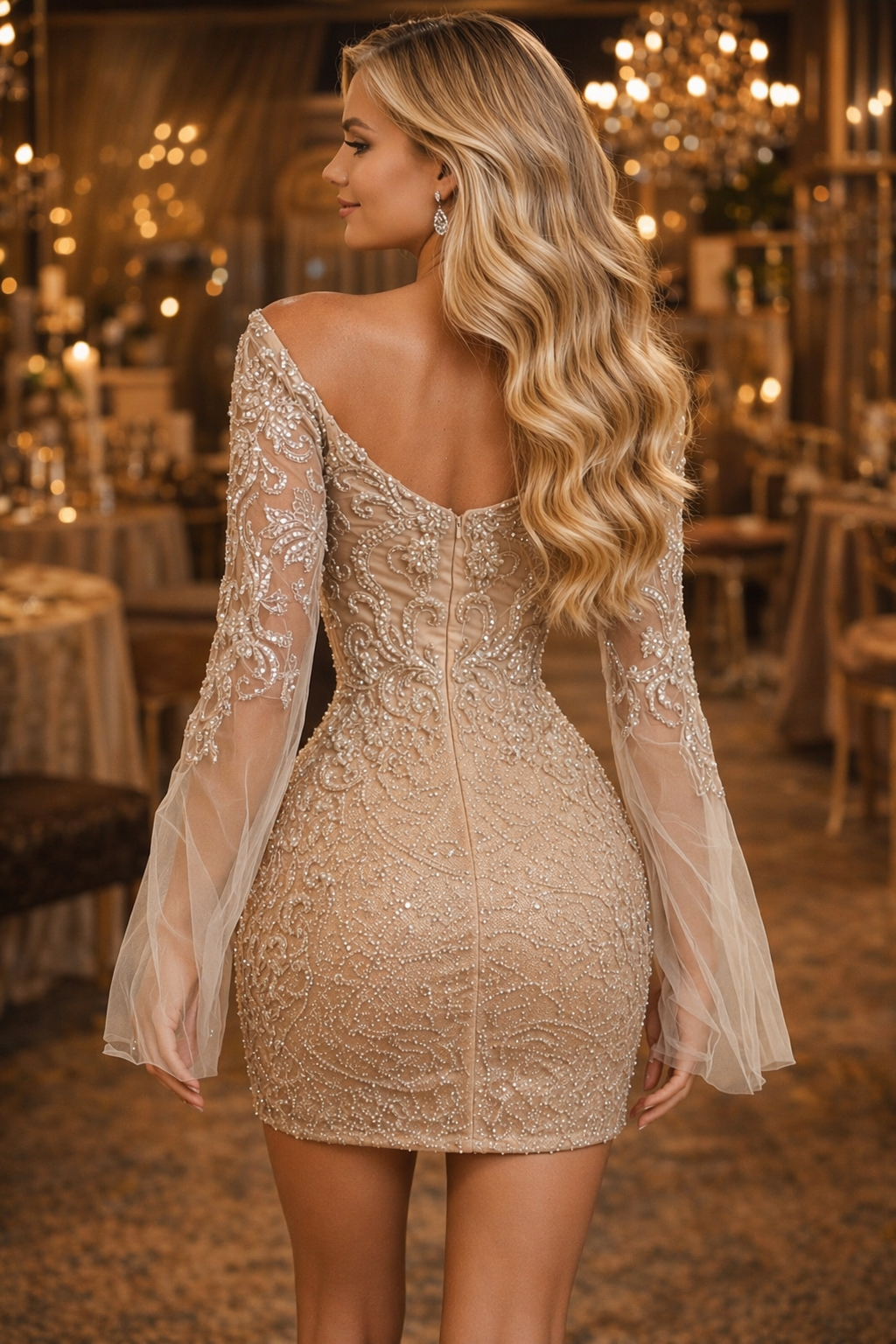 L'ARTEMIS SHEER MINI (DRESS HIRE)