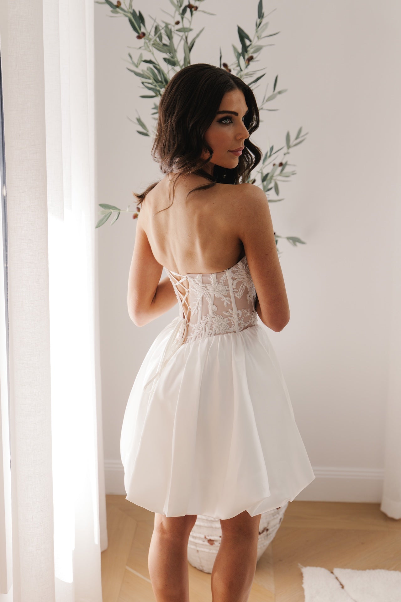 Ivory Heirloom Corset Mini